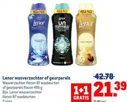 Makro Lenor wasverzachter of geurparels aanbieding