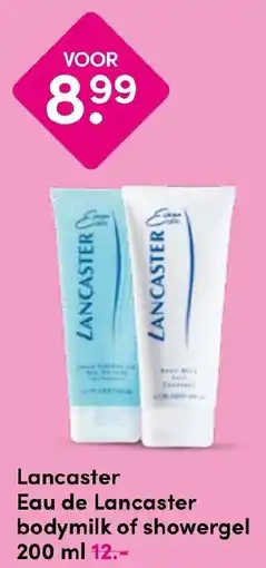 Drogisterij Visser Lancaster Eau de Lancaster bodymilk of showergel aanbieding
