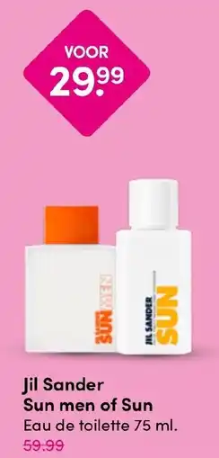 Drogisterij Visser Jil Sander Sun men of Sun aanbieding