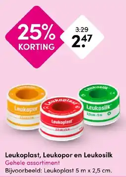 Drogisterij Visser Leukoplast, Leukopor en Leukosilk aanbieding