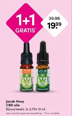 Drogisterij Visser Jacob Hooy CBD olie aanbieding