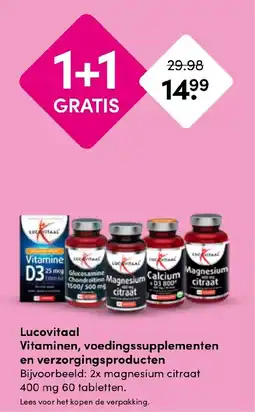 Drogisterij Visser Lucovitaal Vitaminen, voedingssupplementen en verzorgingsproducten aanbieding