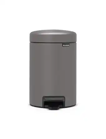 Amazon Brabantia NewIcon Prullenbak, Kunststof Binnenemmer, Mineral Concrete Grey, 3 Liter aanbieding