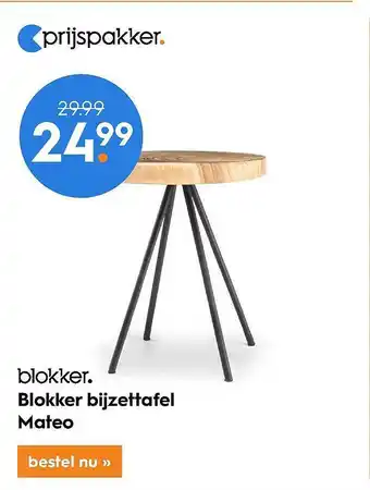 Blokker Blokker Bijzettafel Mateo aanbieding