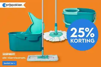 Blokker Leifheit Alle Vloerwissersets 25% Korting aanbieding