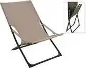 Bol.com Opvouwbare Ligstoel Padded - 4 Posities - Beige aanbieding