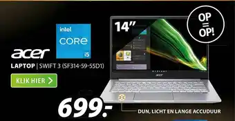 Expert Acer Laptop | Swift 3 (SF314-59-55D1) aanbieding