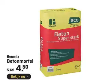 Hubo Beamix Betonmortel aanbieding