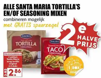 MCD Supermarkt Alle Santa Maria Tortilla's En-Of Seasoning Mixen aanbieding