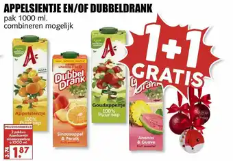 MCD Supermarkt Appelsientje En-Of Dubbeldrank 1+1 Gratis aanbieding