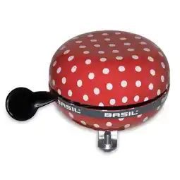ANWB Basil Fietsbel Polkadot 80 Mm Rood / Wit Rood Wit XXL aanbieding