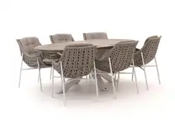 Kees Smit Manifesto Novara /ROUGH-Y 200cm dining tuinset 7-delig aanbieding
