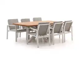 Kees Smit Bellagio Vezzano/Induno Deens ovaal 220cm dining tuinset 7-delig aanbieding
