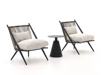 Kees Smit Intenso Brittoli/Tusa ø 42cm lounge balkonset 3-delig aanbieding