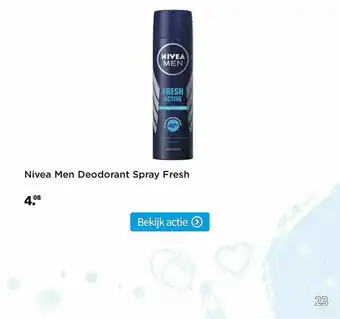 Plein.nl Nivea Men Deodorant Spray Fresh aanbieding