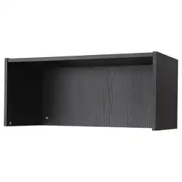 IKEA Zwarte billy boekenkast hoogte verlengstuk - open, rechthoekig, houten aanbieding