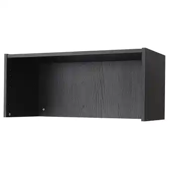 IKEA Zwarte billy boekenkast hoogte verlengstuk - open, rechthoekig, houten aanbieding