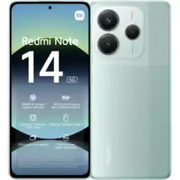 MediaMarkt Xiaomi Redmi Note 14 - 5g 256gb Coral Groen 256 Gb aanbieding