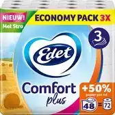Bol.com Edet Comfort Plus Toiletpapier - 3 laags - 48 maxi rollen = 72 rollen aanbieding