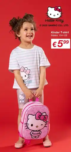 Kik Hello Kitty Kinder T shirt aanbieding