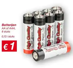Kik Batterijen AA of AAA aanbieding