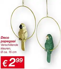 Kik Deco papegaai aanbieding