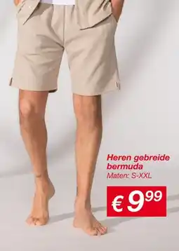 Kik Heren gebreide bermuda aanbieding
