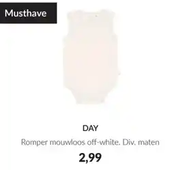 Babypark DAY Romper mouwloos off-white aanbieding