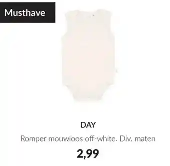 Babypark DAY Romper mouwloos off-white aanbieding