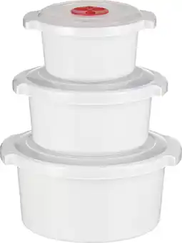 Amazon Kigima Magnetron, kookpan, starterset, 3-delige pannen, 0,5 l, 1 l, 2 l, wit aanbieding