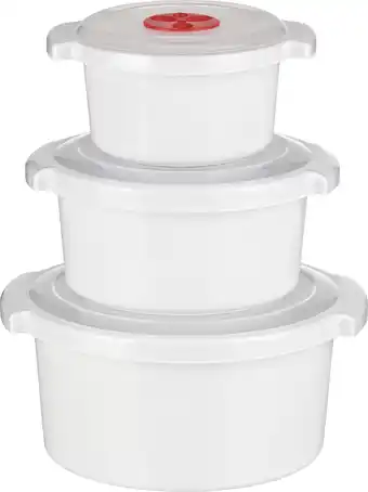 Amazon Kigima Magnetron, kookpan, starterset, 3-delige pannen, 0,5 l, 1 l, 2 l, wit aanbieding