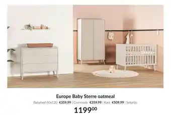 Babypark Europe Baby Sterre oatmeal aanbieding