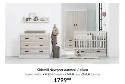 Babypark Kidsmill Newport oatmeal / eiken aanbieding