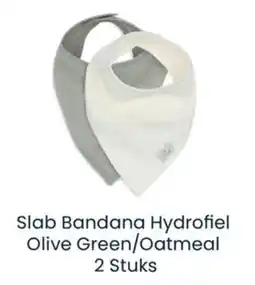 Babypark Slab Bandana Hydrofiel Olive Green/Oatmeal aanbieding