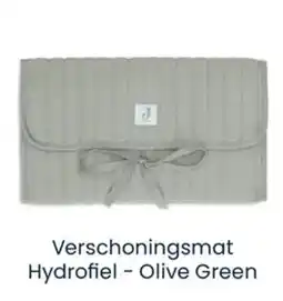 Babypark Verschoningsmat Hydrofiel Olive Green aanbieding
