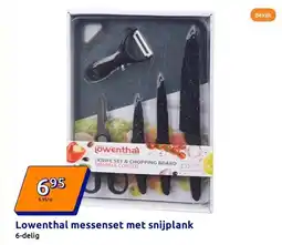 Action Lowenthal messenset met snijplank aanbieding