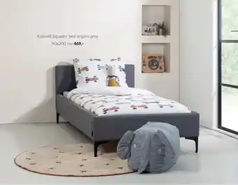 Babypark Kidsmill Square bed respiro grey aanbieding
