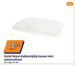 Action Hotel Royal dubbelzijdig kussen met memoryfoam aanbieding