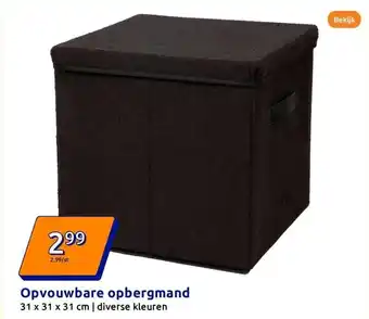 Action Opvouwbare opbergmand aanbieding