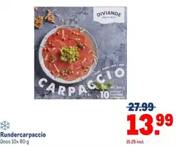 Makro Rundercarpaccio aanbieding