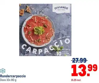 Makro Rundercarpaccio aanbieding