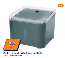 Action Elektrische drinkbak met ledlicht aanbieding