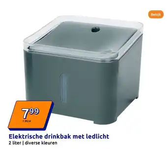 Action Elektrische drinkbak met ledlicht aanbieding