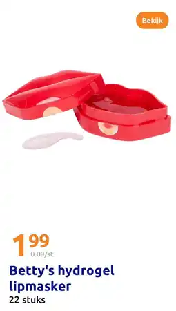 Action Betty's hydrogel lipmasker aanbieding
