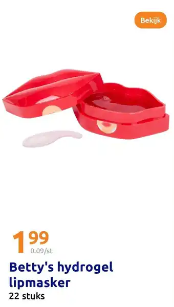 Action Betty's hydrogel lipmasker aanbieding