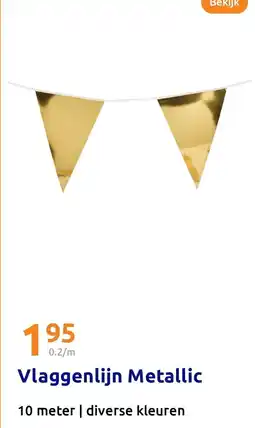 Action Vlaggenlijn Metallic aanbieding