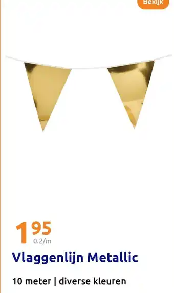 Action Vlaggenlijn Metallic aanbieding