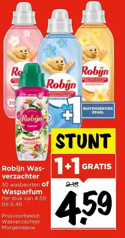 Vomar Voordeelmarkt Robijn Was verzachter of Wasparfum aanbieding