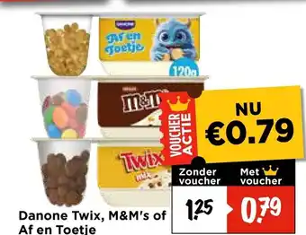 Vomar Voordeelmarkt Danone Twix, M&M's of Af en Toetje aanbieding