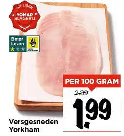 Vomar Voordeelmarkt Versgesneden Yorkham aanbieding